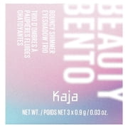 Kaja Beauty Bento, Bouncy Shimmer Eyeshadow Trio, 02 Orange Blossom, 3 Count, 0.9 g (0.03) oz Each