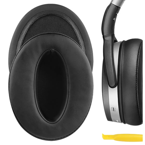 Geekria QuickFit Replacement Soft Ear Pads Compatible with Sennheiser HD 4.50BT/ 4.50BTNC/ 4.40BT/ 4.30G/ 4.20S/ 458BT/ 450/ 450BT/ 400S/ 350BT Headphones Ear Cushions (Black)