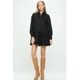 thumbnail image 3 of PROVA Women's Monet Cotton Button Down Ruffle Shirt Dress, 3 of 7