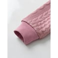 thumbnail image 4 of Infant Baby Boy Girl Knit Sweater Romper Long Sleeve Hooded Button Up Winter Outfits Pink 9-12 Months, 4 of 6