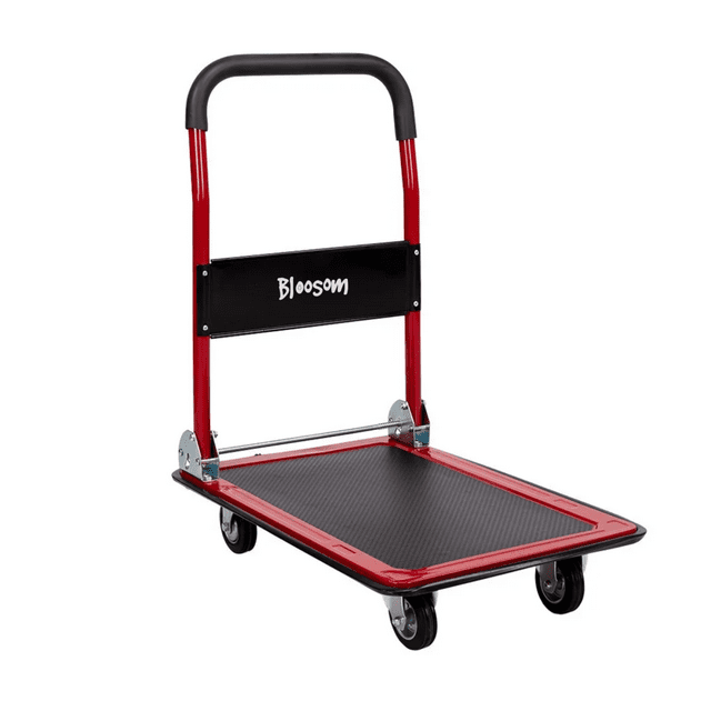 Carrito Plegable De Carga Bloosom Plataforma Diablito Patin De Acero Rojo
