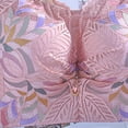 thumbnail image 5 of SMihono Full Coverage Push Up Bras for Women Corset Top Bustier Padded Underwire Bra Hide Fat Front Closure Lace Bralette Pink 38E, 5 of 6