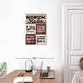 thumbnail image 3 of Elephant Stock Toilet Commandments Wall Sign Wall Art - Vertical Canvas Wall Art - Bathroom Wall Decor - Wall Signs Canvas - Red And Beige Decor - 16" x 24", 3 of 8