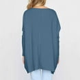 thumbnail image 4 of MPWEGNP Oversized T Shirts for Women Tunic Tops to Wear with Leggings Long Sleeve Fall Sweaters Dressy Tops Dark Blue 2XL, 4 of 7