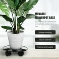 thumbnail image 2 of Iron Planter Stand with Round Flower Rack and Wheel for 1 Set Flower Pot Holder, 2 of 6