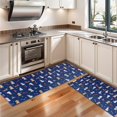 thumbnail image 3 of Kitchen Rugs Sets Of 2,Dark Blue Christmas Dog and Snowman Pattern Anti Fatigue Kitchen Mat Rugs Non Slip Washable,Decorative Kitchen Floor Mats for Kitchen,Sink,Laundry,17"X47", 3 of 5