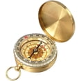 thumbnail image 1 of -Brújula retro portátil de metal lentilal para senderismo/viajes/camping/vida salvaje/navegación (dorado) esquí esquí Gafas de esquí, 1 of 5