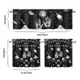 thumbnail image 6 of Kitchen Curtains 24 Inch Short - 3 Panel Set, Gothic Celestial Sun and Moon Print, Mystical Starry Night Astrology Aesthetic, Rod Pocket Window Curtain, Easy Wash, 6 of 6