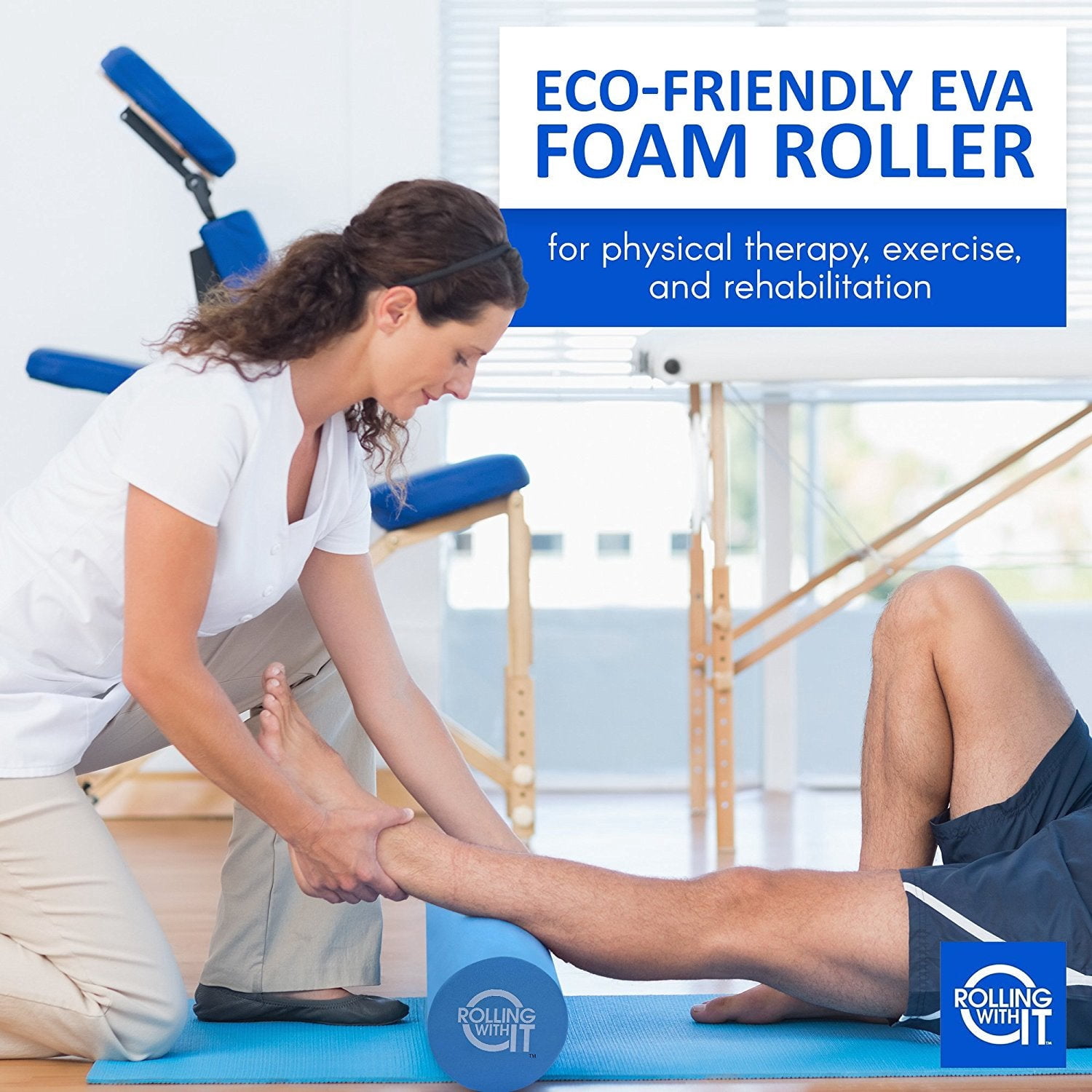 Rolling With It 13 x 6 Inch EVA Foam Roller for Physical Therapy