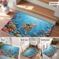 thumbnail image 5 of Ocean Diving Cat Entryway Rug 2'x3'&nbsp; Non Slip Front Door Mats, Coastal Coral Fish Marine Life Entrance Rugs Indoor Outdoor Carpet, Washable Floor Mats Small Area Rug for Bedroom Kitchen, 5 of 8