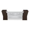 thumbnail image 2 of Furniture of America Viv Modern Wood 71-Inch TV Stand in Wenge and White, 2 of 9