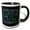 Black/White, variant on 3drose, Retro Star Map. Constellations of Perseus, Andromeda. Green, White, 15oz Mug