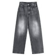 thumbnail image 3 of Ticikt Women's Jeans, High Waisted Straight Wide Leg Comfort Stretch Baggy Denim Pants,Color:Grey, 3 of 3