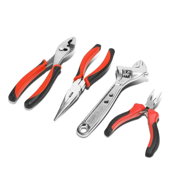 4 Piece Pliers Set - Durable Jaws Linesman Pliers w/ Milled Teeth, Hot-Riveted Joint