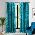 thumbnail image 5 of The Cozy Creation Velvet Curtain Panels Heavy Thick Crushed Velvet Rod Pocket Super Soft Luxury Drapes Home Decor Living Room, Velvet Drapes for Bedroom, Teal Velvet, 1 Panel, 52" W x 82" L, 5 of 5