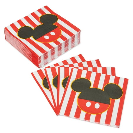 Hollywood Lunch Napkins - American Greetings Mickey Mouse Lunch Napkins, 50-Count