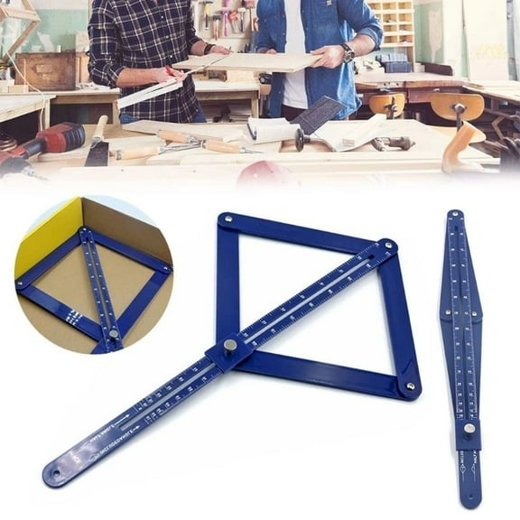 Clearance Angle Finder Tool!New Protractor Angle Finder, Miter Protractor Angle Finder, , with Scales, Miter Saw Bevel Gauge and Corner Angle Finder for Woodworking (General style-Blue)