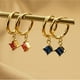 thumbnail image 4 of Nvzi Pendientes - Pendientes colgantes exquisitos, pendientes de mujer con circonitas, color negro, 4 of 4