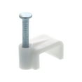 thumbnail image 5 of Secure Cable Ties 10mm White Flat Nail Cable Clip - 100 Pack, 5 of 9