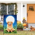 thumbnail image 6 of Puppy Stickers Retriever Durable Large Garden Flag Decoration for Farmhouse Yard 28x40 Inches Versatile Golden Retriever Flags Golden Retriever Decoration Camping Flags for Campsite, 6 of 6