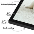 thumbnail image 3 of Americanflat 22x22 Picture Frame with Polished Plexiglass Streamline Collection Thin Border Square - Black, 3 of 7