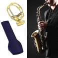 thumbnail image 2 of Alto Tenor Sax Saxophone Ligature Fastener Silver Color Metal Sturdy Mouthpiece, 2 of 5