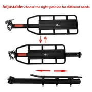 110 lbs Capacity Adjustable Rear Bike Rack Carrier Luggage Cargo Bicycle Accessories