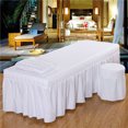 thumbnail image 5 of Solid Massage Table Skirt Bed Valance Sheet Cover w/ Face Hole 73x28 White, 5 of 6