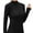 Black, variant on Women's Turtleneck Long Sleeve Shirts Casual Basic T Shirts Lightweight Base Layer Solid Slim Fit Tops