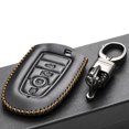 thumbnail image 4 of Vitodeco Leather Smart Key Fob Case Cover Protector Compatible with Ford (2018 - 2026 Models) - 4-Button, Black, 4 of 5
