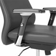 thumbnail image 3 of 400 Series Mid Back Leather Executive Office Chair in Dark Gray, 3 of 7