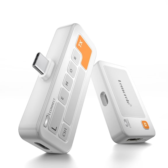 Lemorele P400 Wireless HDMI Transmitter and Receiver, 1080P Type-C Transmitter and HDMI Receiver Kit, 5G 164ft Range Wireless Transmission for TV, Projector, Meeting Room, Home Theater, Plug and Play