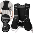 thumbnail image 2 of Multi-Pocket Running Vest Breathable Cycling Vest with Phone Holder Reflective Design Mesh Vest with Adjustable Straps for Running Cycling Marathons, 2 of 7
