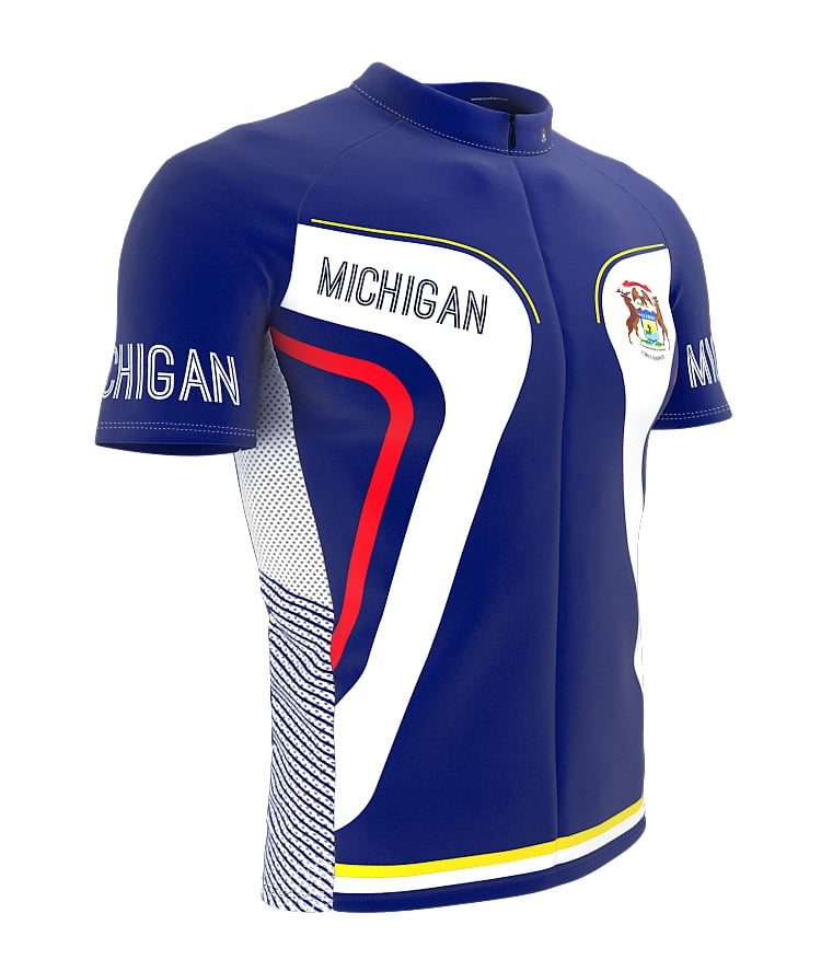 Michigan Bike Short Sleeve Cycling Jersey for Men Size XL
