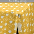 thumbnail image 4 of Yellow Dog Crate Cover, Full and Empty Heart Shapes with Little Dots and Tiny Hearts Pattern, Easy to Use Pet Kennel Cover for Medium Large Dogs, 35" x 23" x 27", Yellow White, by Ambesonne, 4 of 6