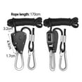 thumbnail image 6 of Opolski 2Pcs Reinforced Metal Internal Gears Pulley Rope Ratchet with Carabiners Heavy Locking Hanger Lifting Lanyard for Tent, 6 of 8