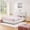 Beige+Boucle+Fabric+Foam, variant on HMYG Queen Size Upholstered Bed with Oversized Rabbit Ear Headboard,LED Light 4 Storage Drawers,Fabric (84.5''X62.75''X41'')