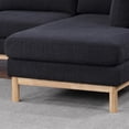 thumbnail image 4 of Pemberly Row Black Sherpa Fabric 124" Wide Double Chaise U-Shape Sectional Sofa, 4 of 5