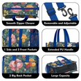 thumbnail image 3 of Teacher Tote Bag,Pioneer Flower Floral Print Pattern Teacher Utility Tote Bag,Large Work Tote Bags for Women with Multiple Pockets,Top Zipper Closure,13.8x10.6x6.7 Inch, 3 of 5