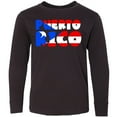 thumbnail image 3 of Inktastic Puerto Rico Flag in Text Long Sleeve Youth T-Shirt, 3 of 5