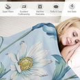 thumbnail image 3 of Fenyluxe Flowers Wallpaper Print Throw Blanket Flannel Lightweight Blanket for All Seasons 60x80in, 3 of 6