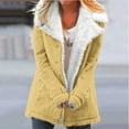thumbnail image 2 of ShomPort Fleece Jackets for Women Winter Long Sleeve Solid Color Warm Coats Thermal Fuzzy Jacket Outwear with Pockets, 2 of 5
