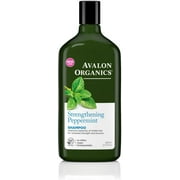 Avalon Organics Strengthening Shampoo, Pepppermint 11 oz (Pack of 4)