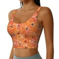 thumbnail image 2 of Fotbe Spider Pattern Womens' Sports Bra Longline Wirefree Padded with Medium Support Sports Moisture-Wicking Workou Vest,Tank Top-Medium, 2 of 7