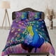 thumbnail image 1 of Colorido pavo real decoración estética juego de cama completo, funda nórdica de lujo reina,, 1 of 4