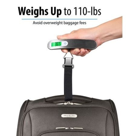 Shopping 110LB / 50KG Digital Hanging Baggage Scale Auto-lock Display Handheld Weighing Machine with Backlit for Travel Portable LCD Electronic Luggage Scales