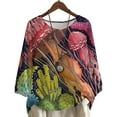 thumbnail image 1 of CLOOCL Plus Size Tops Women Blouse Retro Mushroom 3D Print for Female Long Sleeve T-shirt, 1 of 6