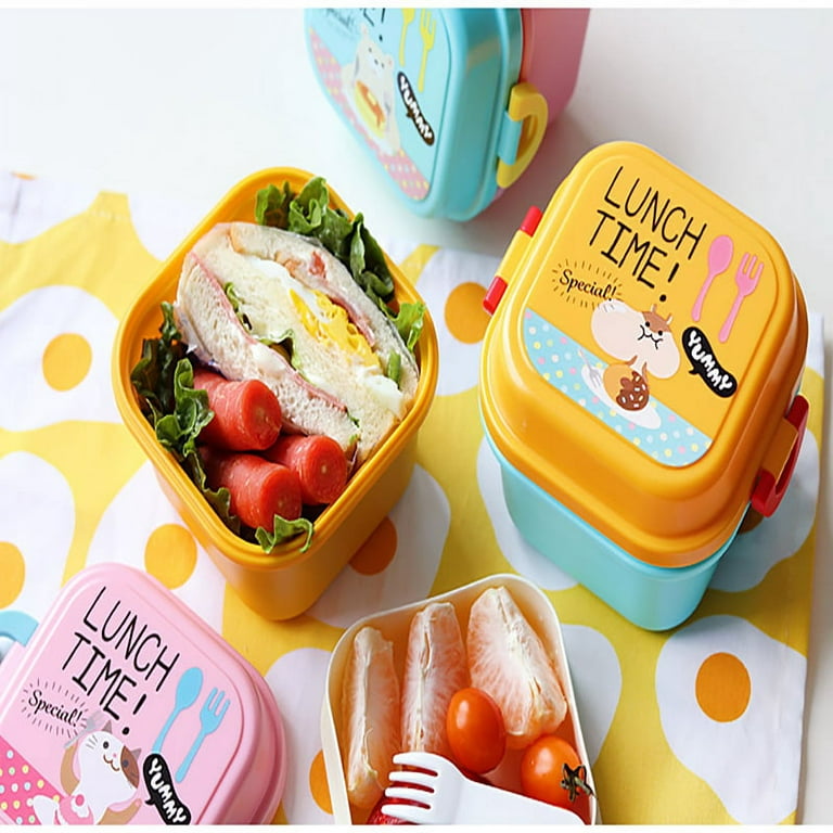 PIKADINGNIS Thermal Bento Box Set Cartoon Spaceman, Insulated Lunch  Containers with Lunch Bag, Stackable Microwave Safe Lunch Box for Adults  Kids