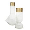 thumbnail image 2 of GLASS 9" VASE W/ GOLD RIM, CLEAR, 2 of 2
