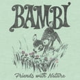 thumbnail image 2 of Girl's Bambi Friends With Nature Artistic Sketch Graphic Tee Mint Medium, 2 of 4